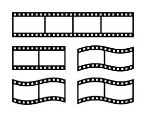 variety of vector film strips, templates, customizable