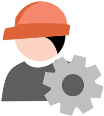 businessman with gear