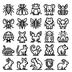 Whimsical Animal & Insect Icon Set