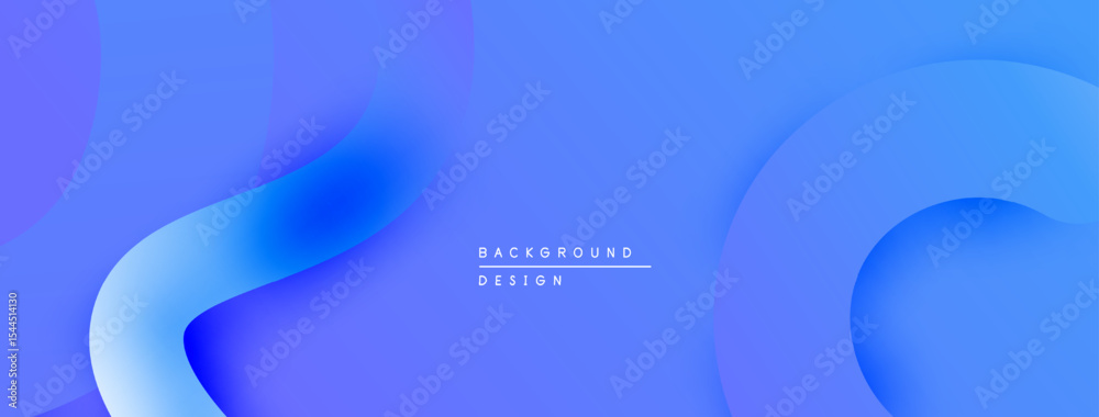 Poster Abstract blue background. Smooth shapes overlap creating soft gradients. Minimalist design suitable for digital projects.