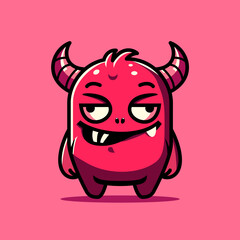 Cute flat design monster character illustration - Snickles