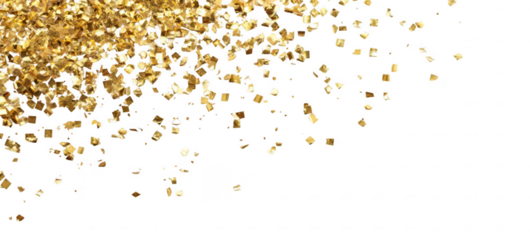 Gold Glitter Scatter Background - Powered by Adobe