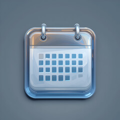 Business calendar glossy icon