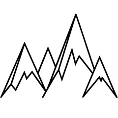 Mountain Peaks with Varying Heights – Continuous Line with Sharp Angles