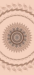 Monochrome mandala No.1 design element,abstract texture app background or phone screen customization.