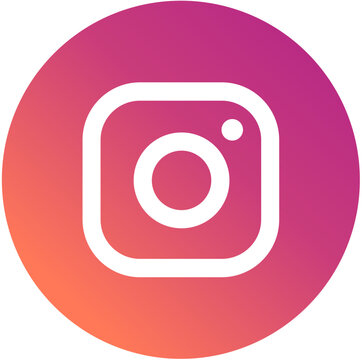 Instagram color round social media icon vector logo