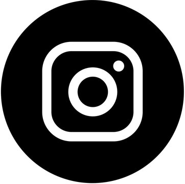 Instagram color black social media icon vector logo