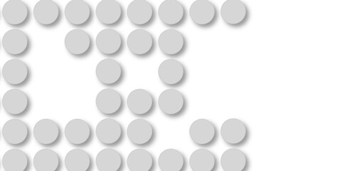 Grey tiles wall. round marble textures, ball tiles. Top view pavement circle block gray texture with seamless patterns floor background. Air Bubble wrap texture background. Textured Background.