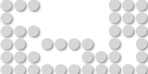 Grey tiles wall. round marble textures, ball tiles. Top view pavement circle block gray texture with seamless patterns floor background. Air Bubble wrap texture background. Textured Background.