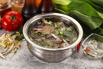 Vietnamese cuisine - Pho Bo soup with beef