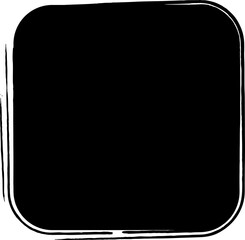 Fototapeta premium Square rounded painted, frame, stamp, badge