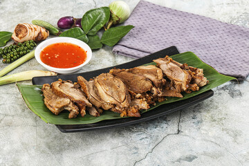 Asian cuisine Baked duck breast