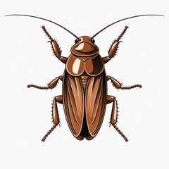 cockroach isolated on white