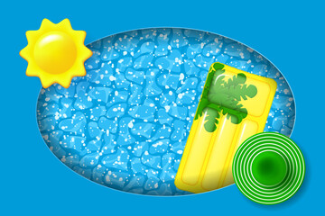 Summer vacation layered poster