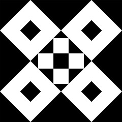 Black and white geometric seamless pattern