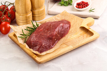 Raw beef meat uncocked steak