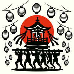 Christmas tree and gifts vector icon set illustration for home design