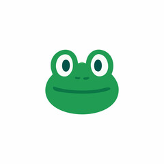 Simple green frog head graphic