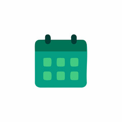 Simple teal-colored calendar icon