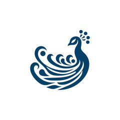 Elegant peacock logo for sale.