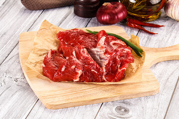 Raw beef meat for cooking