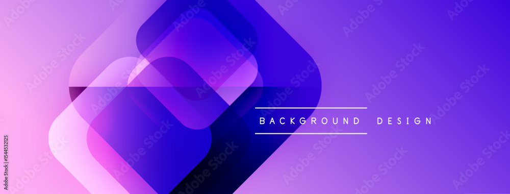 Fototapete abstract geometric shapes overlap, creating vibrant purple gradient effect. modern design suitable f