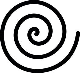Illustration of simple black and white spiral graphic vector image for design and artistic projects and creative use cases vector