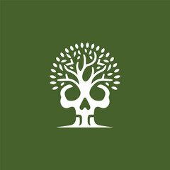 Obraz premium skull tree logo
