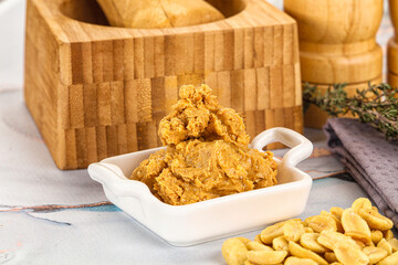 Crunchy peanut butter fat product