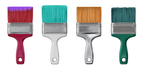 Paintbrushes Assorted Colors
