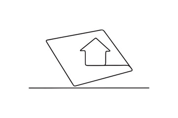 Obraz premium Plot design continuous one line drawing minimalism design