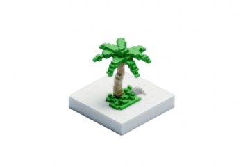 Pixel Palm Tree Island