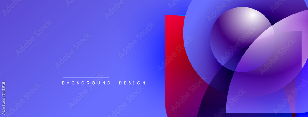 Aufkleber Abstract gradient background. Overlapping shapes create dynamic visual effect. Modern design elements suggest innovation, technology.