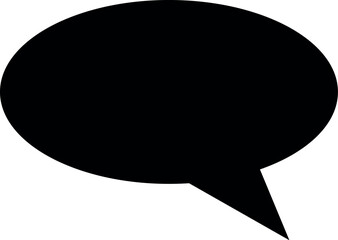 Illustration of black speech bubble vector illustration for social media communication and dialog icon design element use vector