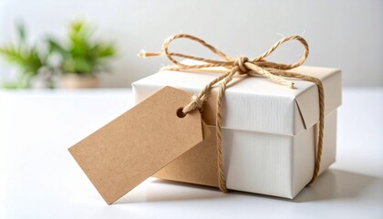 Eco-Friendly Gift Packaging Sustainable Box with Kraft Tag