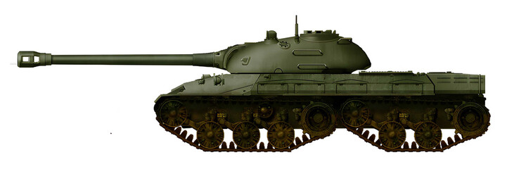 Obj-731T (Alternative T-10 tank, based on a chassis with tandem tracks) © Tikros