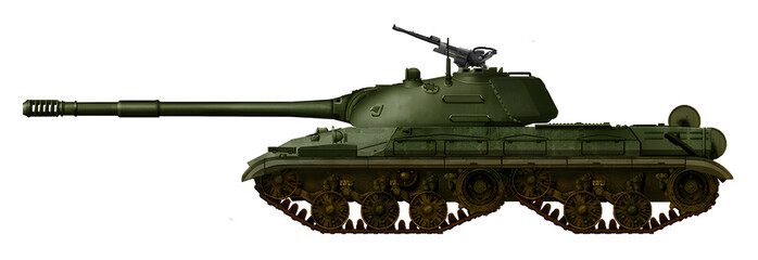 Obj-735T (Alternative T-10M tank, based on a chassis with tandem tracks) © Tikros