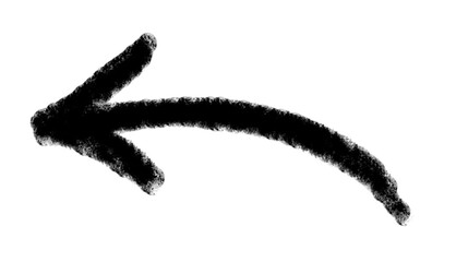 Doodle grunge arrow vector icon. Grunge arrow design art brush, grunge arrow paint curve.