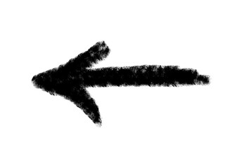 Doodle grunge arrow vector icon. Grunge arrow design art brush, grunge arrow paint curve.