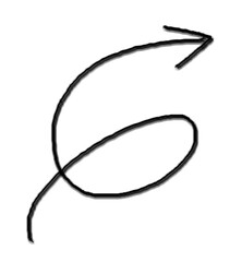 Doodle grunge arrow vector icon. Grunge arrow design art brush, grunge arrow paint curve.