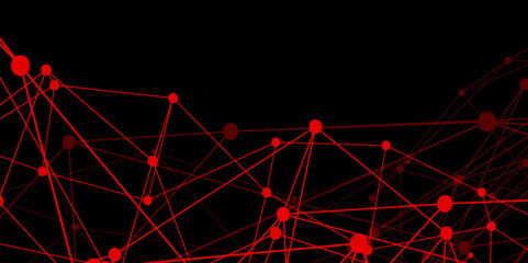 Geometric abstract background with connected line and dots. Big data complex with compounds. Science technology, data structure, connected points, web.