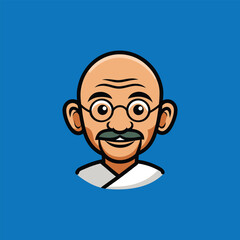 Illustrative Portrait of Mahatma Gandhi A Peaceful Icon