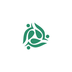 Creative Abstract Leaf Beauty Logo. leaf icon dynamic green color spa