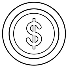 Dollar Icon on Metal Button – Vector Illustration for Finance, Currency, and Digital Interface Concepts
