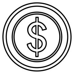 Dollar Icon on Metal Button – Vector Illustration for Finance, Currency, and Digital Interface Concepts
