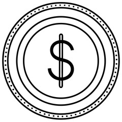 Dollar Symbol Vector Illustration – Minimalist Flat Design Icon for Finance, Currency, and Business Concepts
