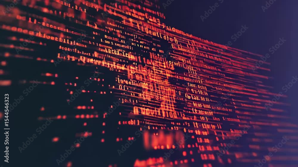 Poster computer system hacked display showing virus alert and data breach in a digital format, system hacke