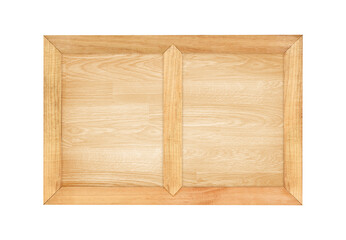 brown wooden frame isolated on white background
