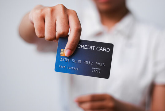 Credit card transaction process retail store financial service indoor close-up secure payments