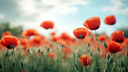 Obraz premium Memorial Day Banner. Remember and Honor. United States Flag. Logo Concept Design.